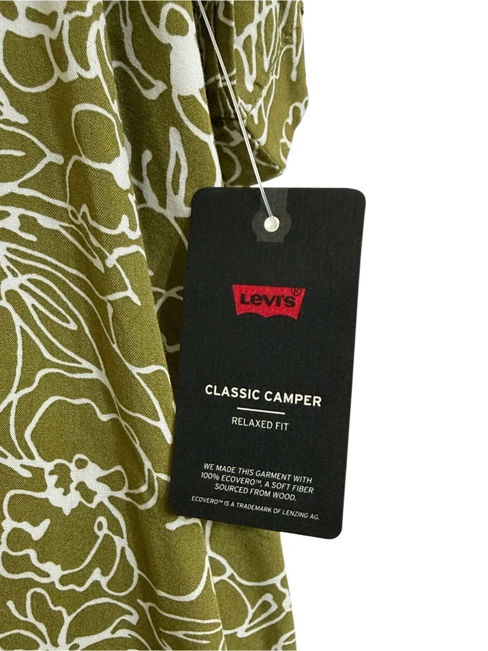 Levi’s Classic Camper Green Floral Button Up Shirt X-Large NWT